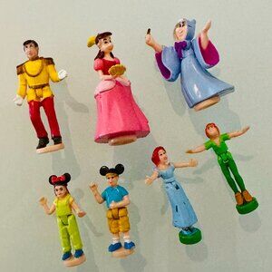 Polly Pocket Figure Lot Disney Kingdom Vintage Peter Pan Cinderella Mouseketeers